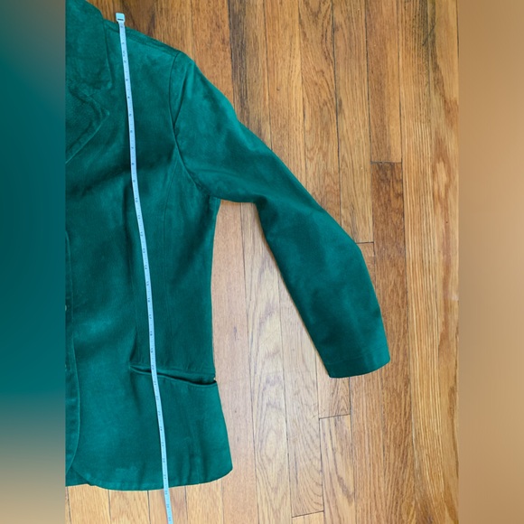 Trussardi green genuine suede blazer EUC - Picture 7 of 9